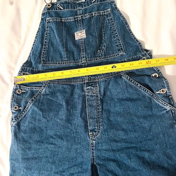 Vintage Y2k/90s Old Navy Denim Carpenter Shortalls Womens Size Medium dungarees - Picture 7 of 12